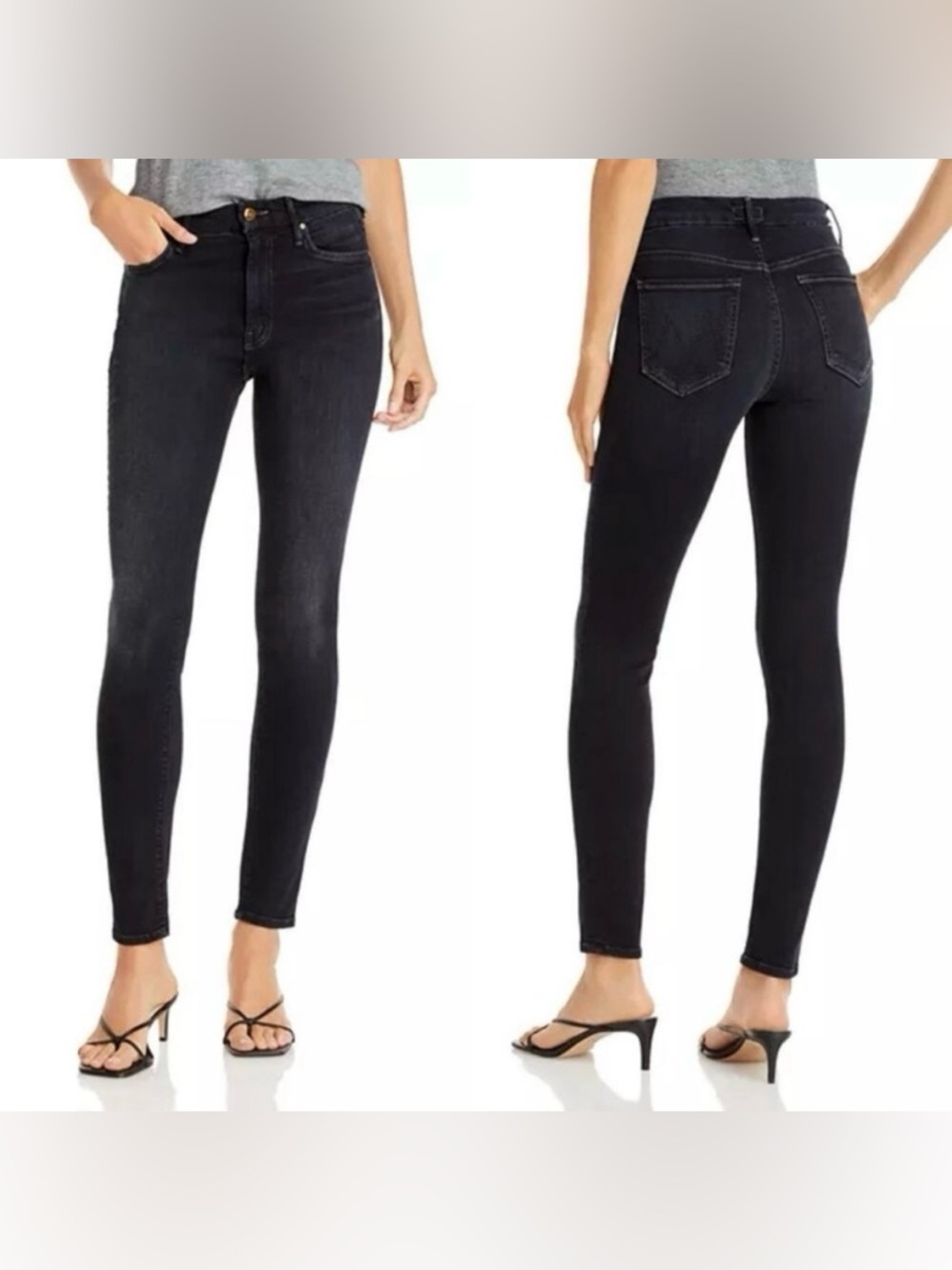 Mother High Waisted Looker Skinny Jeans In Coffee Tea Or Me Women’s 24 Blue